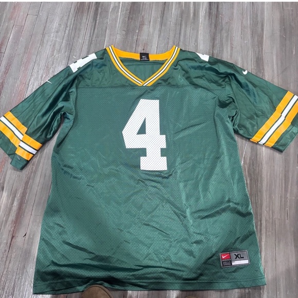 Nike Green Jersey with Yellow Collar - Picture 1 of 7